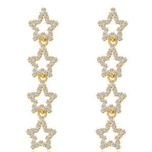 NWT 4 Star Dangle Earrings